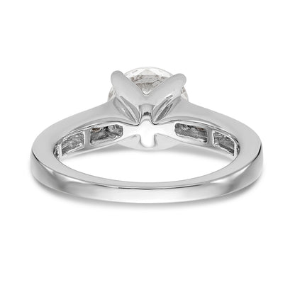 14K White Gold Simulated Diamond Engagement Ring