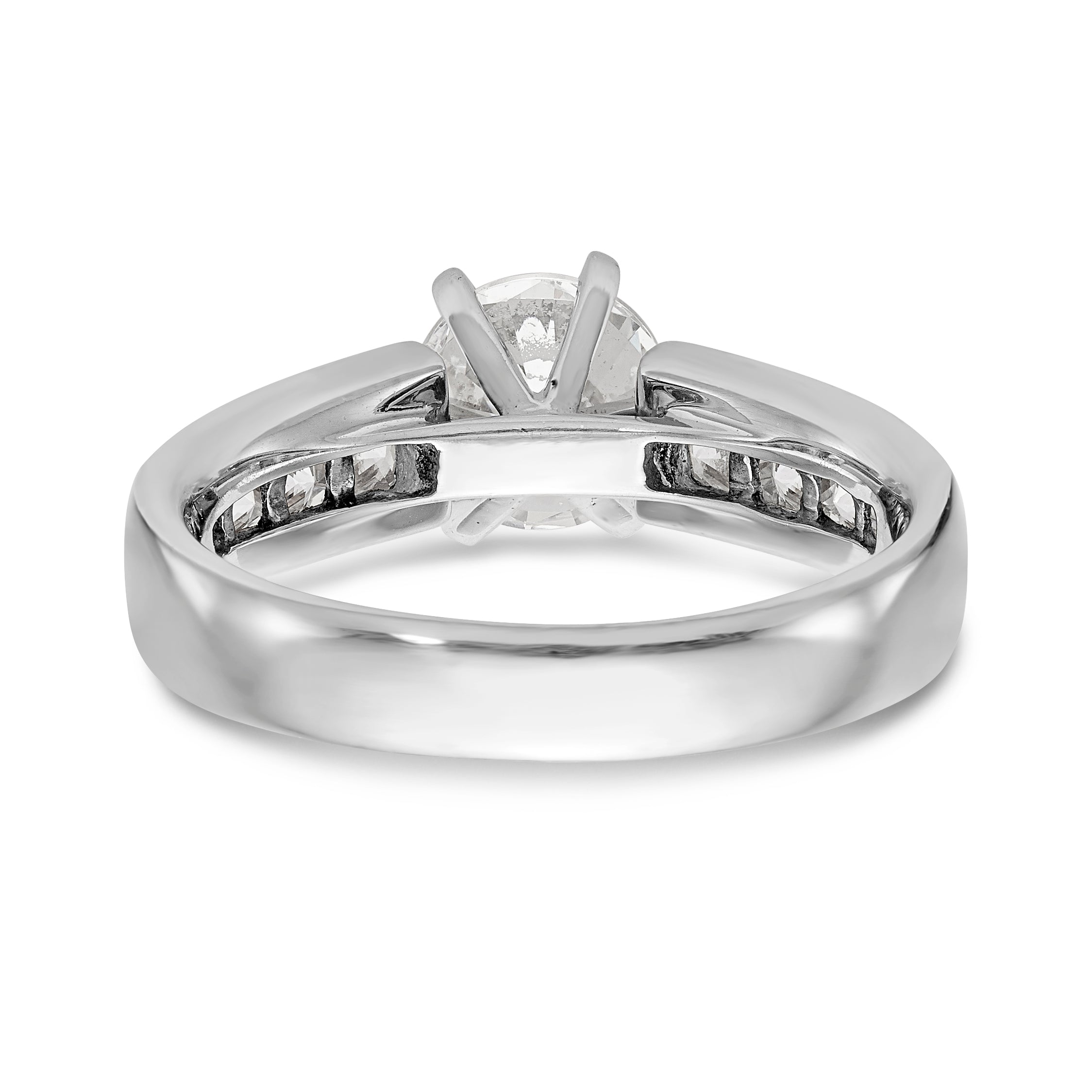 14kw Peg Set Simulated Diamond Engagement Ring