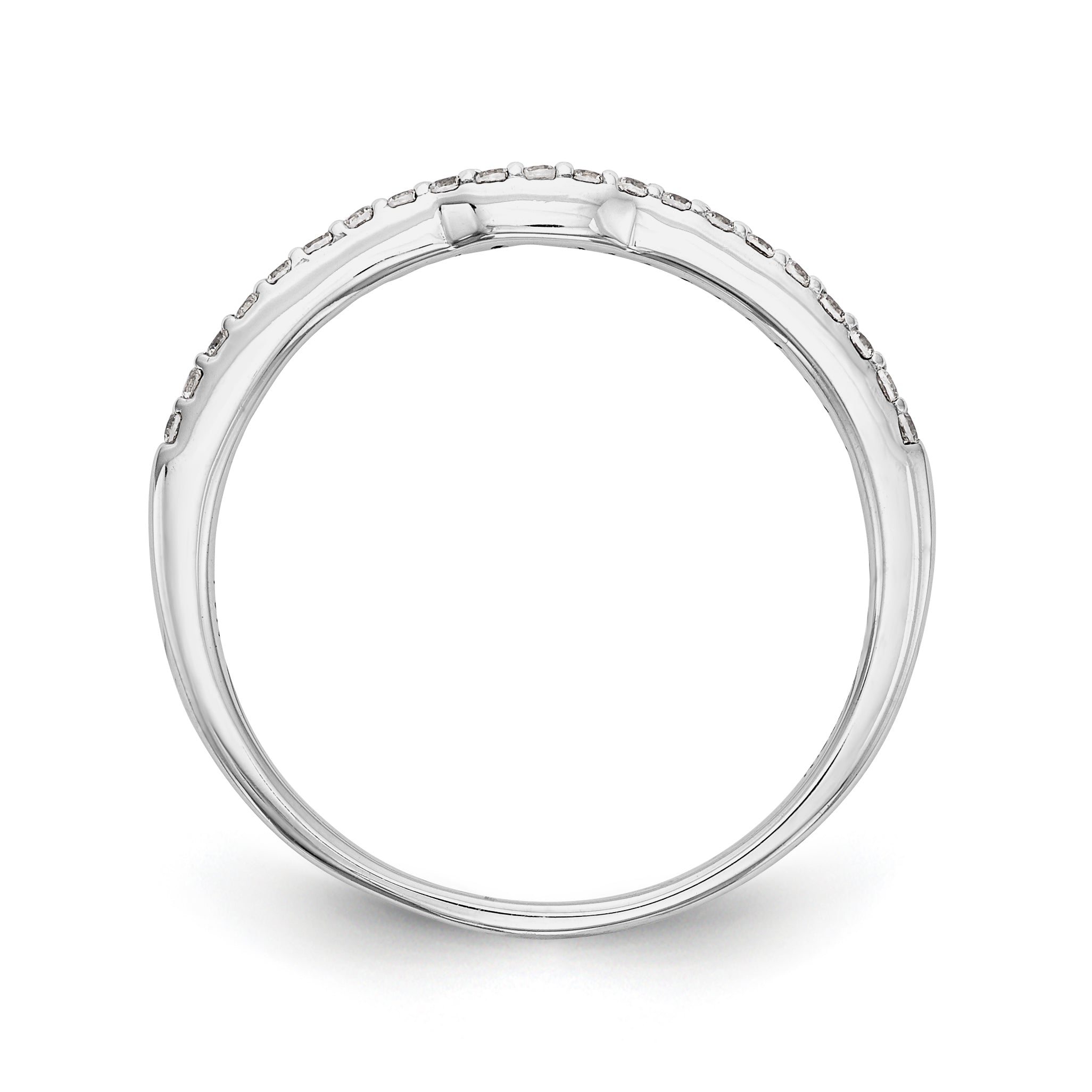 14k White Gold Diamond Wedding Band