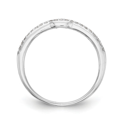 14k White Gold Diamond Wedding Band