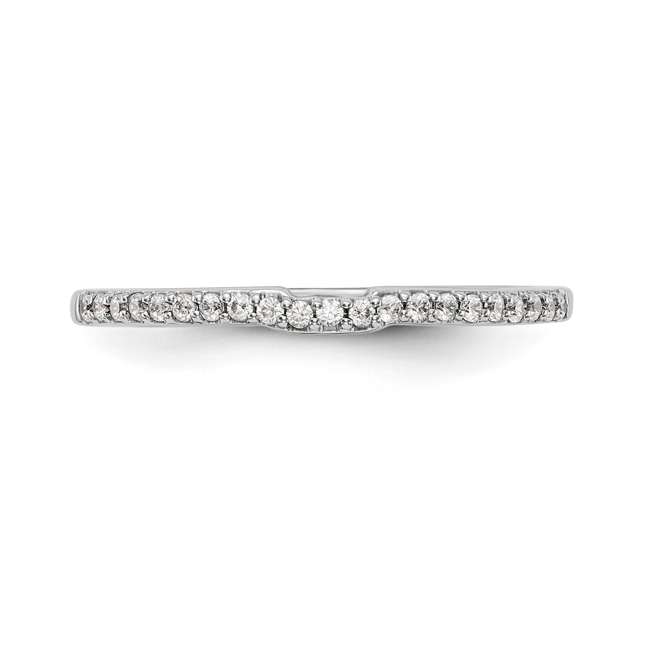 14k White Gold Diamond Wedding Band
