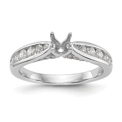 14K White Gold Simulated Diamond Engagement Ring
