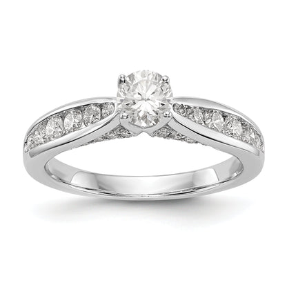 14K White Gold Simulated Diamond Engagement Ring