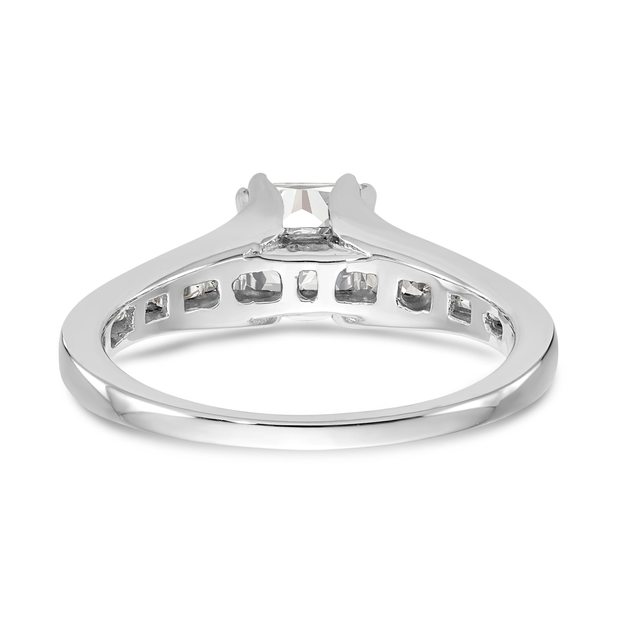 14K White Gold Simulated Diamond Engagement Ring