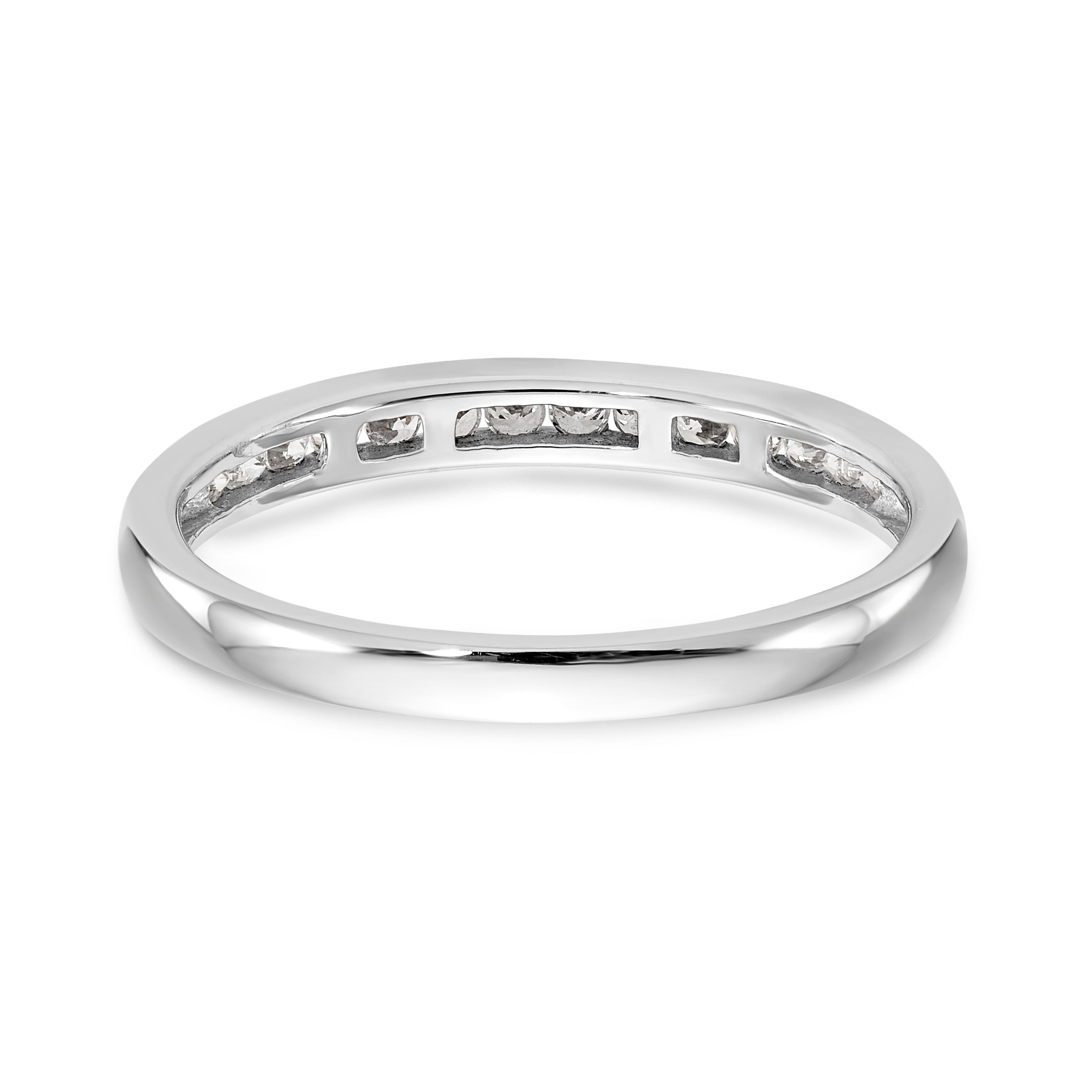 14K White Gold Simulated Diamond Engagement Ring