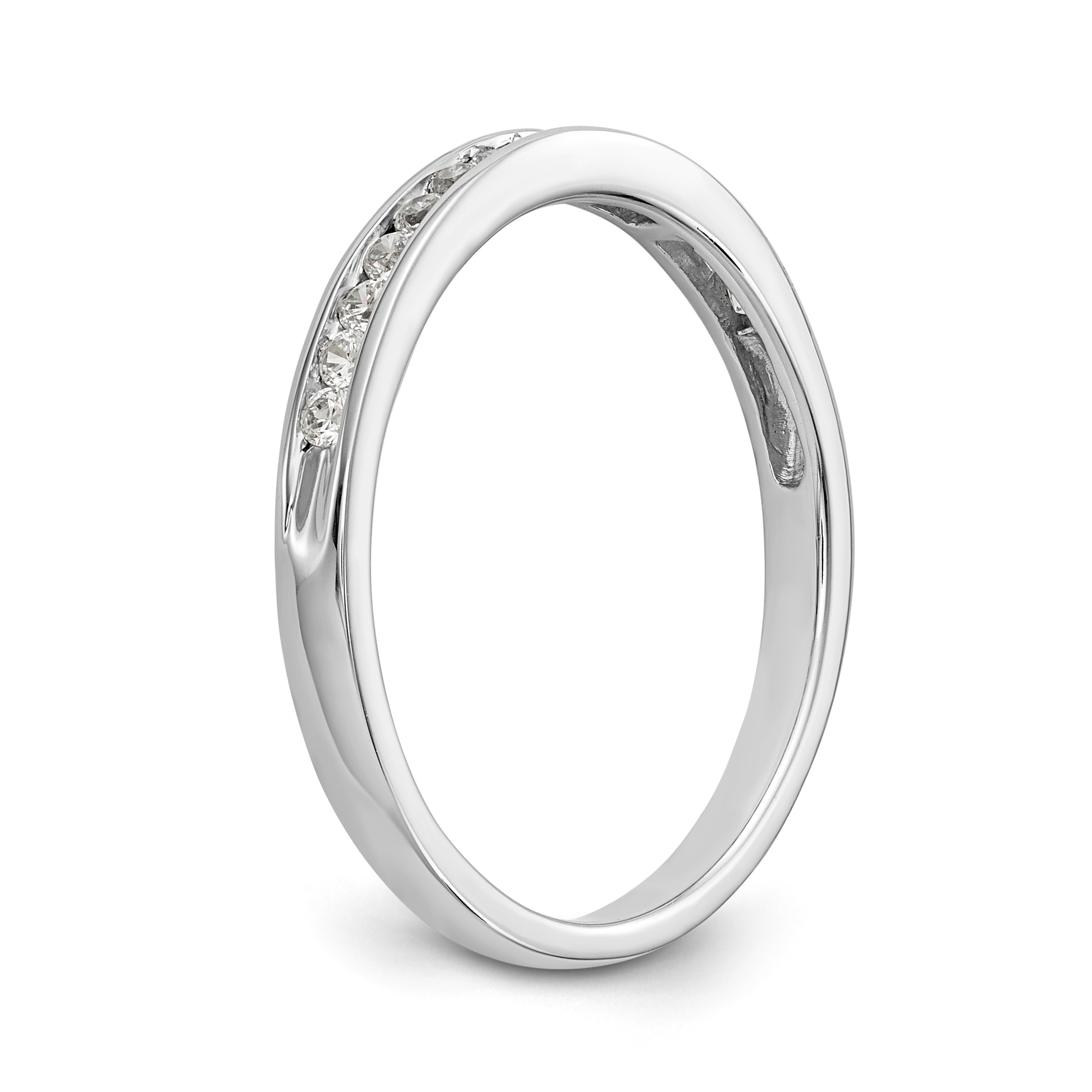 14K White Gold Simulated Diamond Engagement Ring