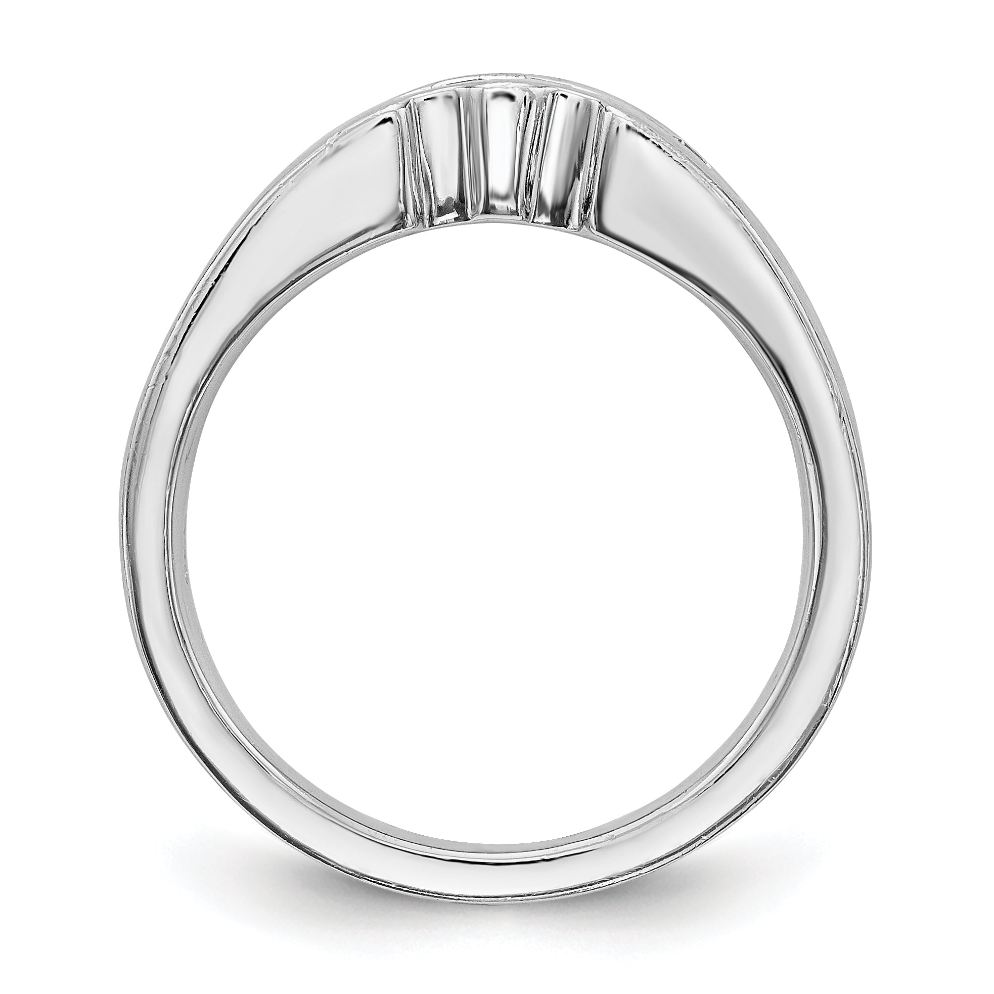 14k White Gold Diamond Wedding Band