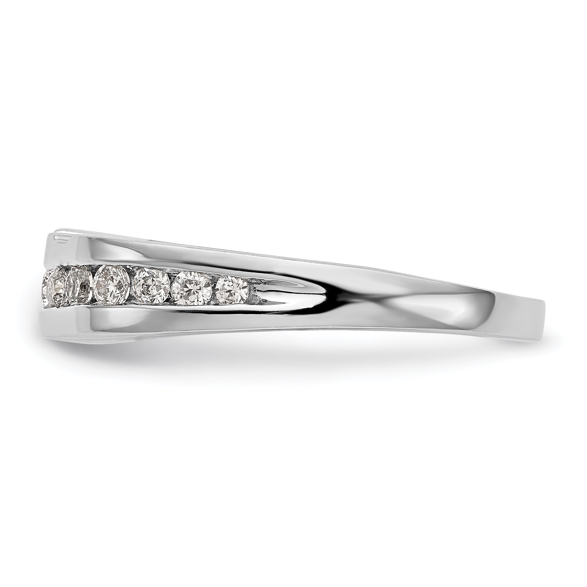 14k White Gold Diamond Wedding Band