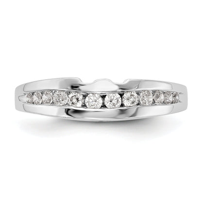 14k White Gold Diamond Wedding Band