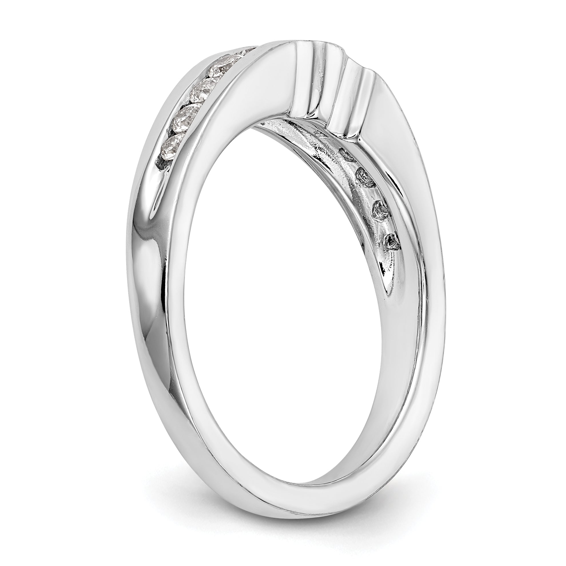 14k White Gold Diamond Wedding Band