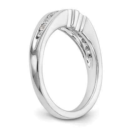 14k White Gold Diamond Wedding Band