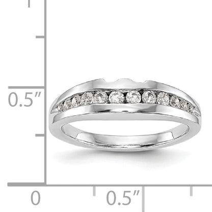 14k White Gold Diamond Wedding Band