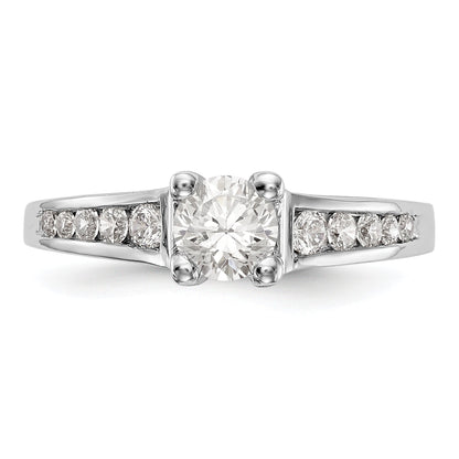 14K White Gold Simulated Diamond Engagement Ring