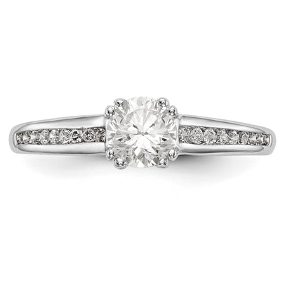 14K White Gold Simulated Diamond Engagement Ring