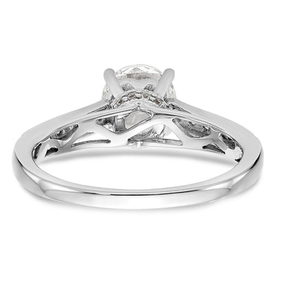 14K White Gold Simulated Diamond Engagement Ring