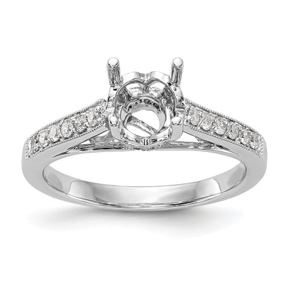 14K White Gold Simulated Diamond Engagement Ring