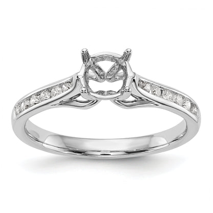 14K White Gold Simulated Diamond Engagement Ring