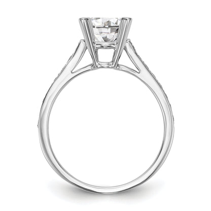 14K White Gold Simulated Diamond Engagement Ring