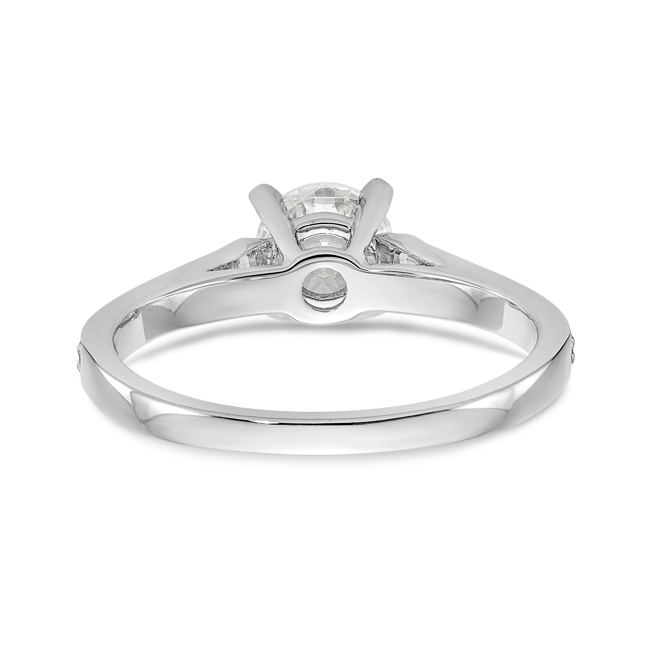 14K White Gold Simulated Diamond Engagement Ring