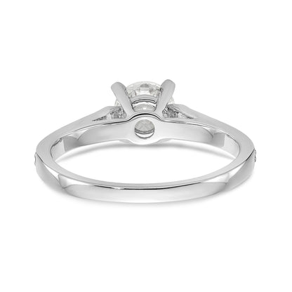 14K White Gold Simulated Diamond Engagement Ring