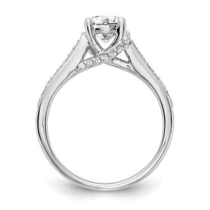 14K White Gold Simulated Diamond Engagement Ring