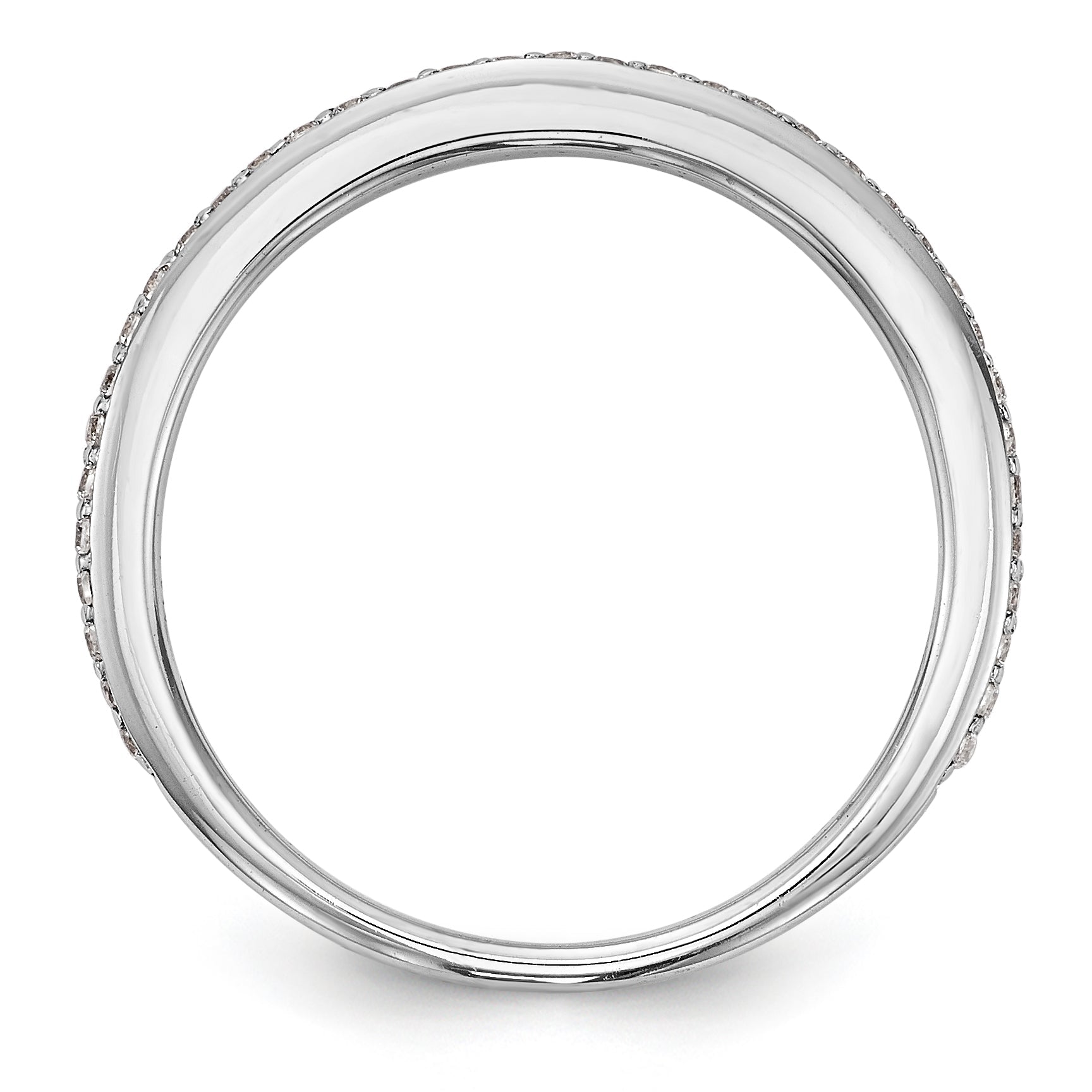 14k White Gold Diamond Wedding Band