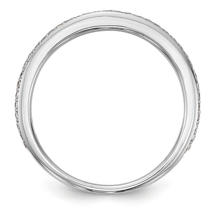 14k White Gold Diamond Wedding Band