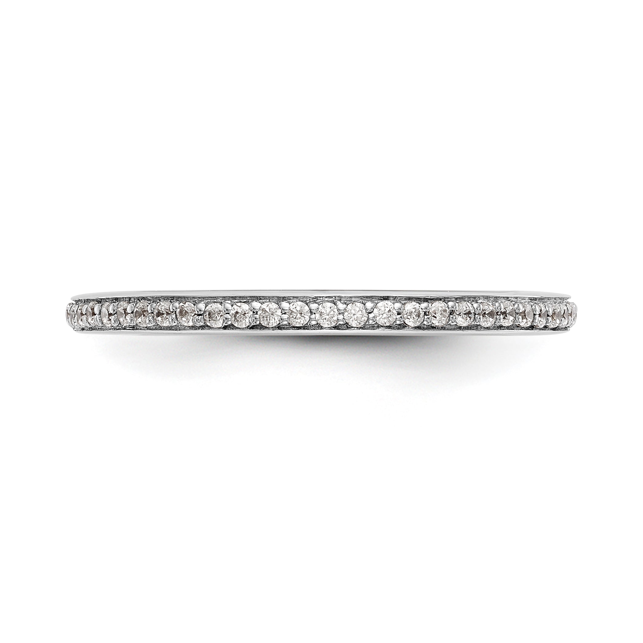 14k White Gold Diamond Wedding Band