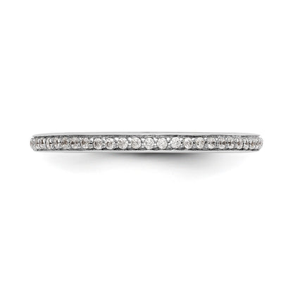 14k White Gold Diamond Wedding Band