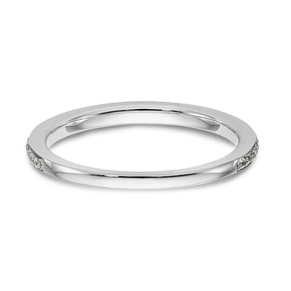 14k White Gold Diamond Wedding Band