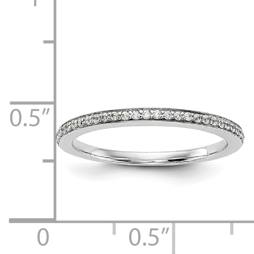 14k White Gold Diamond Wedding Band