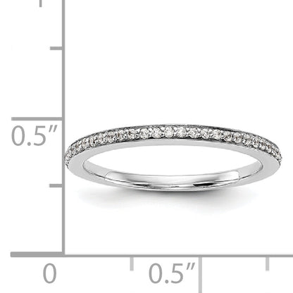 14k White Gold Diamond Wedding Band