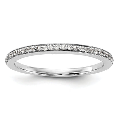 14k White Gold Diamond Wedding Band