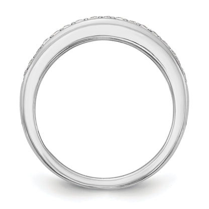 14k White Gold Diamond Wedding Band