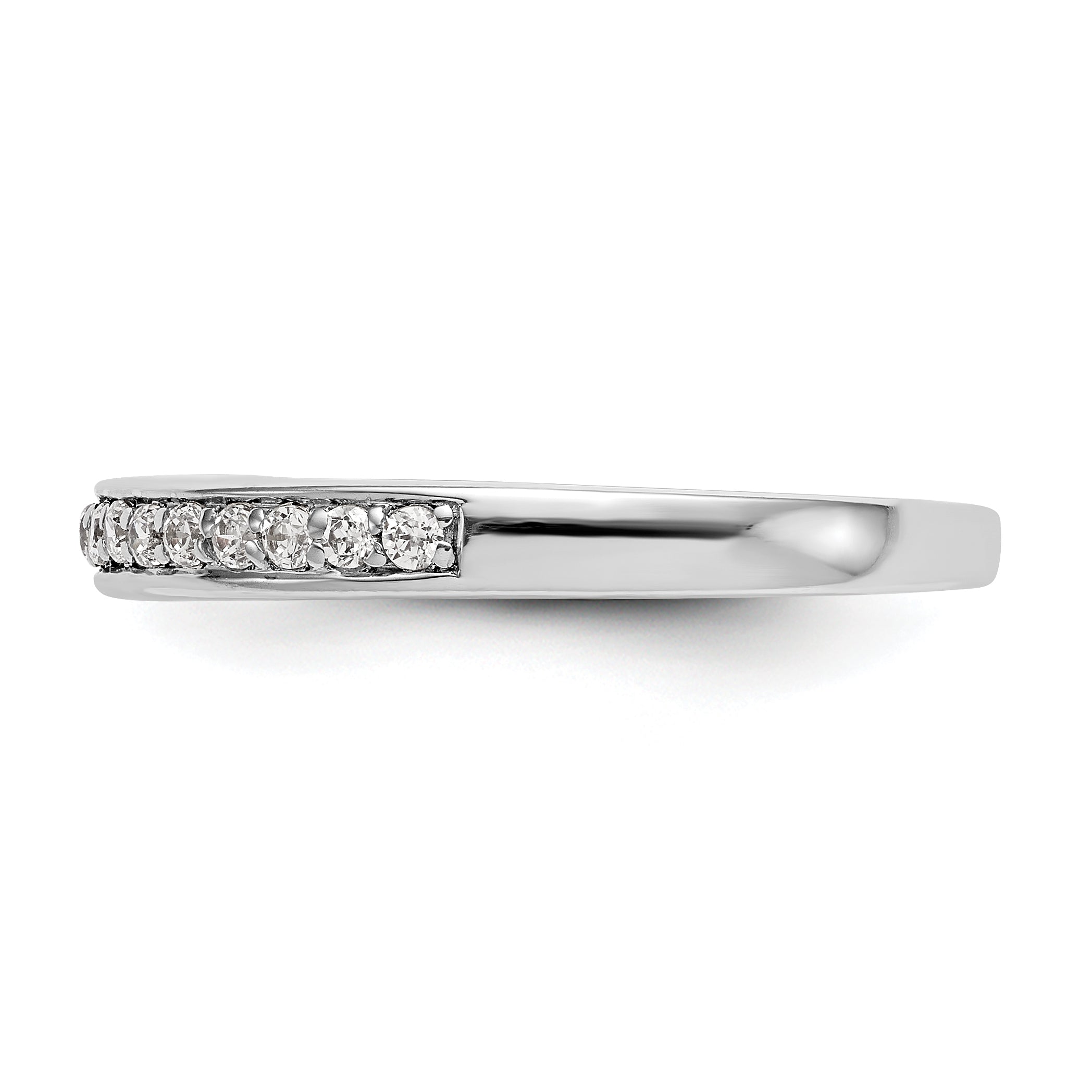 14k White Gold Diamond Wedding Band