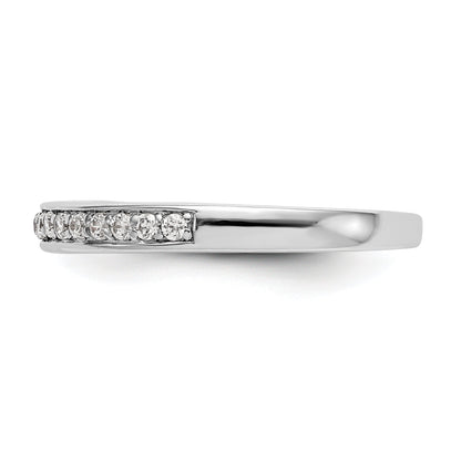 14k White Gold Diamond Wedding Band