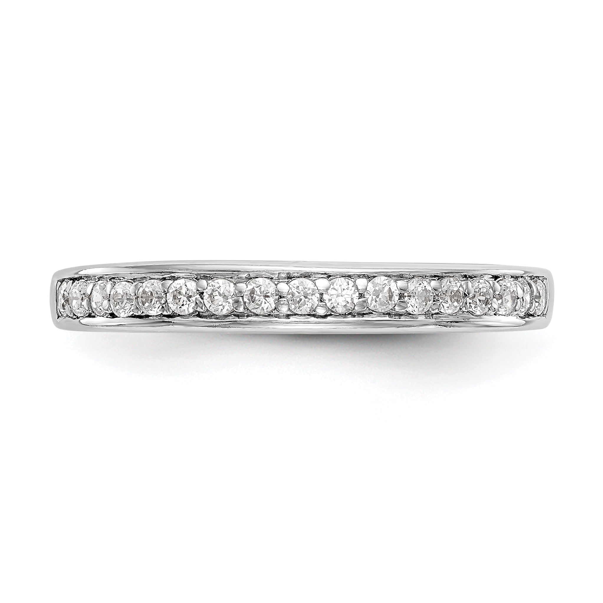 14k White Gold Diamond Wedding Band