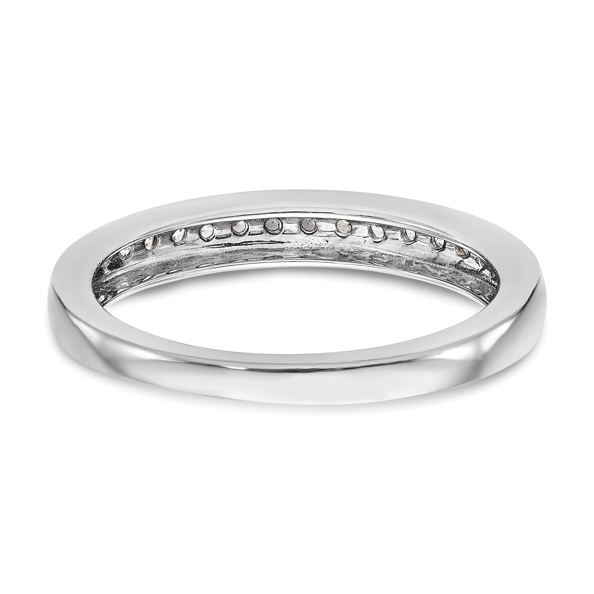 14k White Gold Diamond Wedding Band