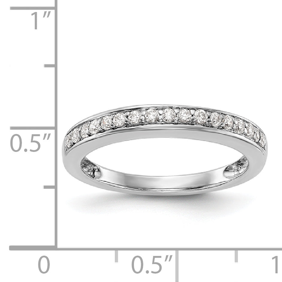 14k White Gold Diamond Wedding Band