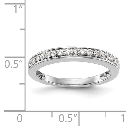 14k White Gold Diamond Wedding Band