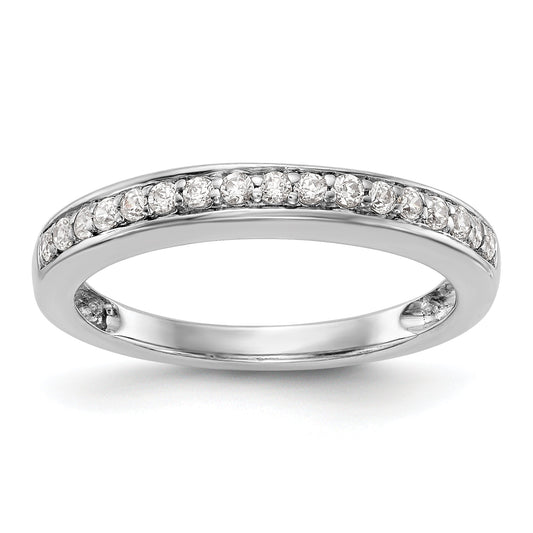 14k White Gold Diamond Wedding Band