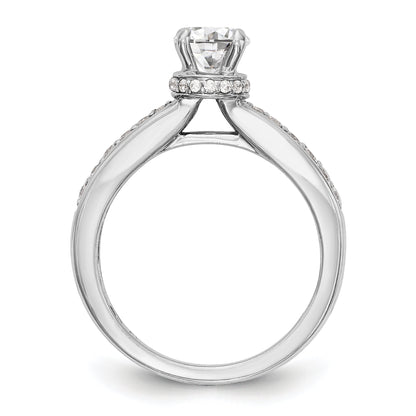 14K White Gold Simulated Diamond Engagement Ring