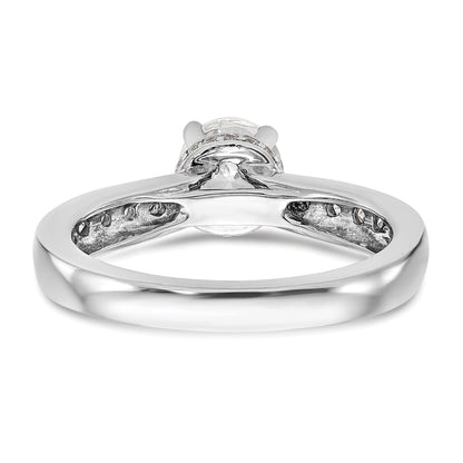 14K White Gold Simulated Diamond Engagement Ring