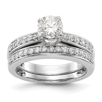 14K White Gold Simulated Diamond Engagement Ring