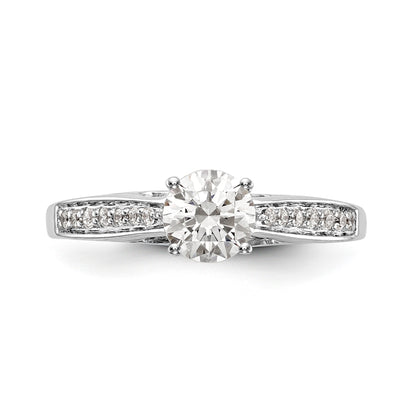 14K White Gold Simulated Diamond Engagement Ring
