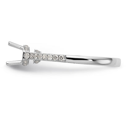 14K White Gold Simulated Diamond Engagement Ring