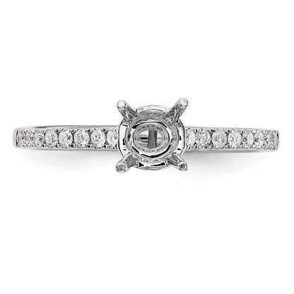 14K White Gold Simulated Diamond Engagement Ring