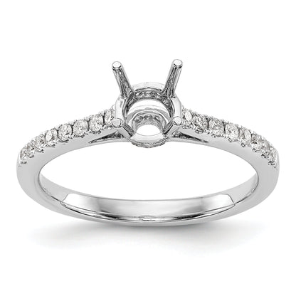 14K White Gold Simulated Diamond Engagement Ring