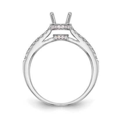 14K White Gold Simulated Diamond Engagement Ring