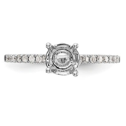14K White Gold Simulated Diamond Engagement Ring